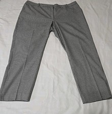 Women's Size 16 Pants Tommy Hilfiger Black White Checked Pattern