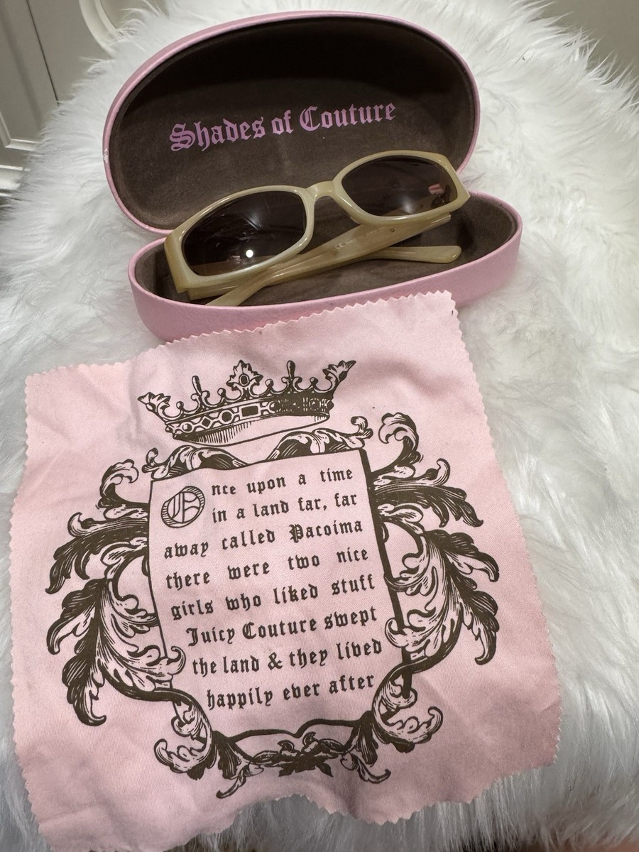 Juicy Couture Sunglasses with Rhinestone Logo and Case SUPER RARE