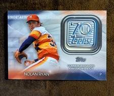 2021 Topps 70th Anniversary Logo Patch Card 70LP-NR Nolan Ryan NR-MT 