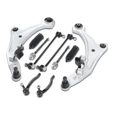 10pc Kit For 2009-14 Nissan Murano Front Control Arm Tie Rod Sway Bar Boot Link
