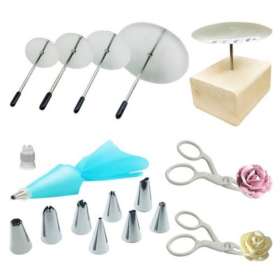 17 PCS Cake Decorating Supplies, Woohome 1 Set Cake Decorating Tips Combo, 4 ...