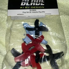 BLH9605 Prop Set (8) Red / Black For : Blade Inductrix + Plus Quadcopter Drone