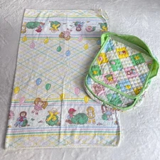 Cabbage Patch Kids Doll Vintage Swaddling Blanket & Doll Carrying Bag 1983 