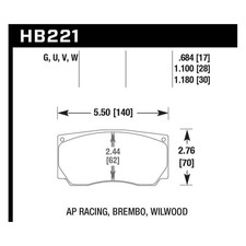 Hawk HB221U.118 Racing Pad - DTC-70 Compound
