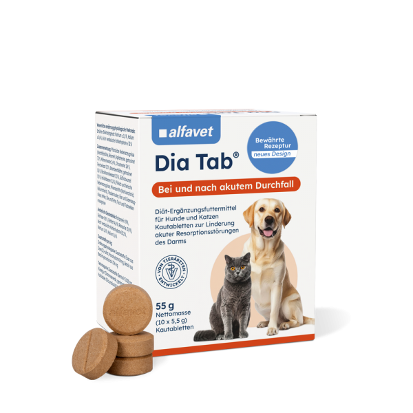 Dia Tab 10 × 5,5 G Alfavet – DiäT-ErgäNzungsfuttermittel FüR Hunde & Katzen-image