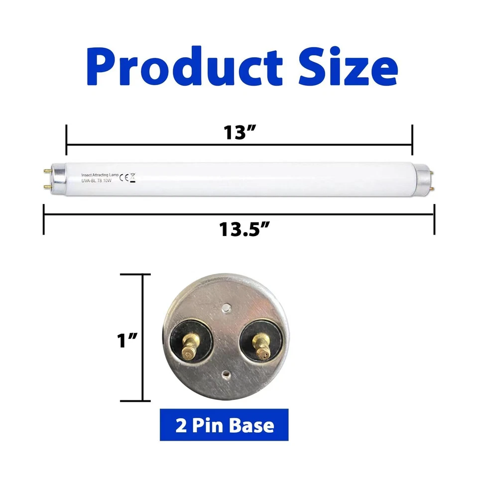 6 pack t8f10w bl 10w replacement bulbs t8 10 watts fluorescent tube for 20w d - Image 2 of 4