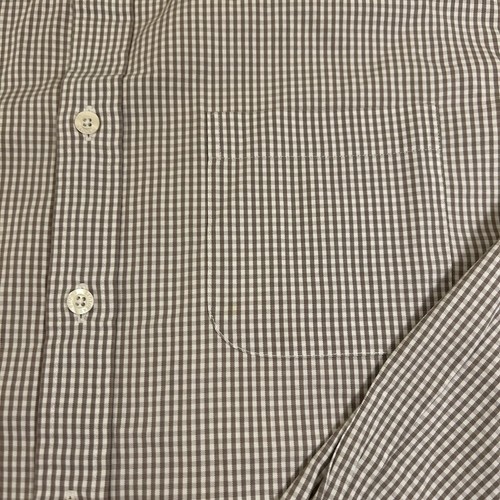Lands End Camicia Uomo Grande Blu Rosso Plaid Nylon Leggera Bottoni Manica Lunga - Foto 4 di 9