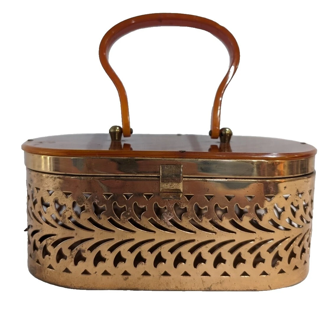 Cartera de Latón Vintage 1950s Bolsas, Bolsos y estuches