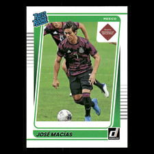 Jose Macias Rookie #183 2021 Donruss Rated Rookie Mexico Soccer Card NM. rookie card picture