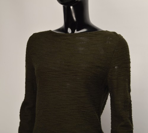 Mini Vestido Sarah Pacini Mezcla Lana Manga Larga Verde Oscuro Talla S? - Imagen 2 de 8