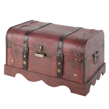 Schatztruhe Schatzkiste mit Schloss Aufbewahrungsbox Holzkiste Piratenkiste Box