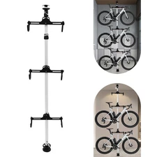 3 Bike Storage Rack Stand, Free Standing Vertical Bike Rack Holds Up to 30 kg