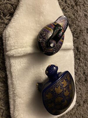 Handbemalte Kaschmir Kunst Schildkröte und Ente Boxen für Wohndeko schön