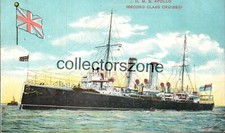 Royal Navy protected Cruiser HMS Apollo 1891-1920 Printed postcard GD& DL series