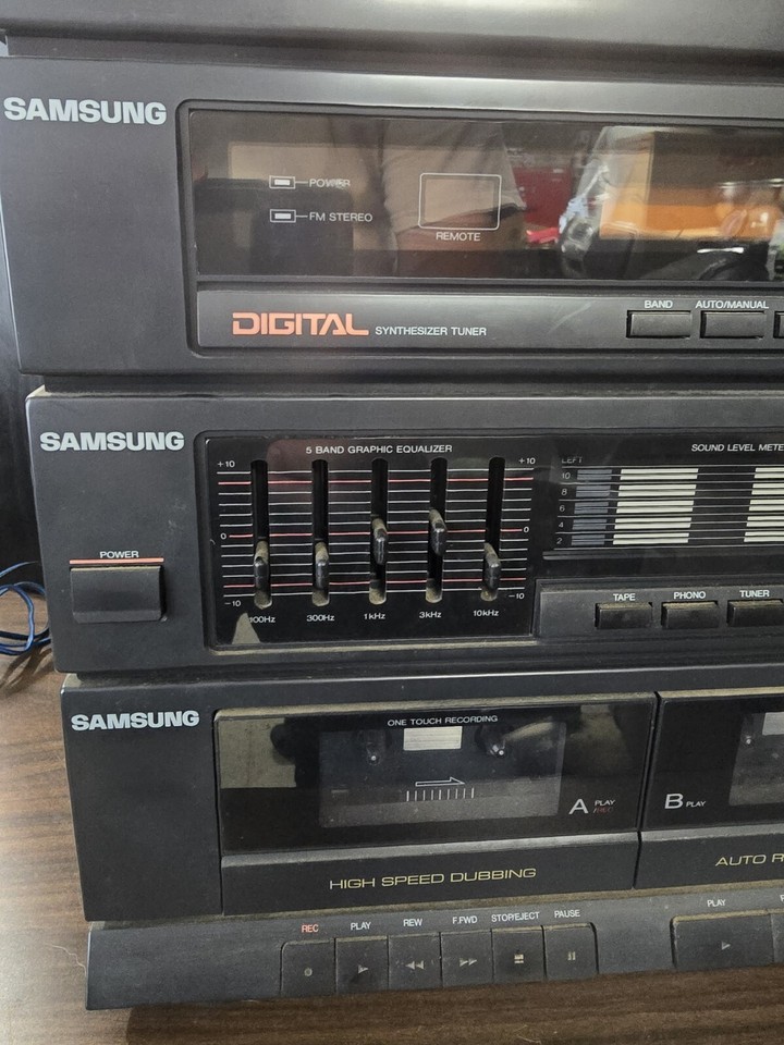 Very RARE Samsung VIP680R Double Deck Cassette Music Center Radio