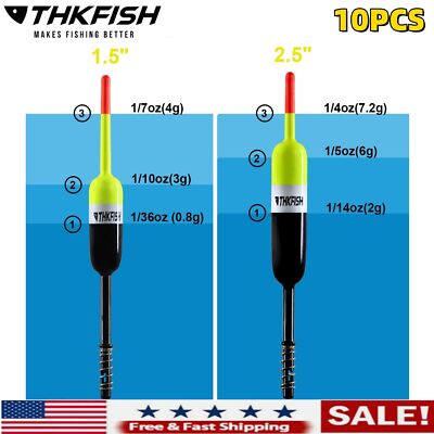 THKFISH Fishing Bobbers Slip Bobbers Fishing Balsa Floats Crappie Fixed Bobber