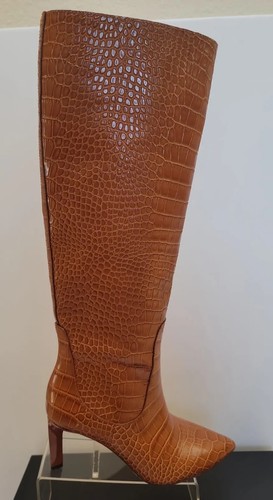 Nuevas $298 AD & Hijas Tasmine Marrón Cocro Cuero en relieve Botas Altas Talla | eBay