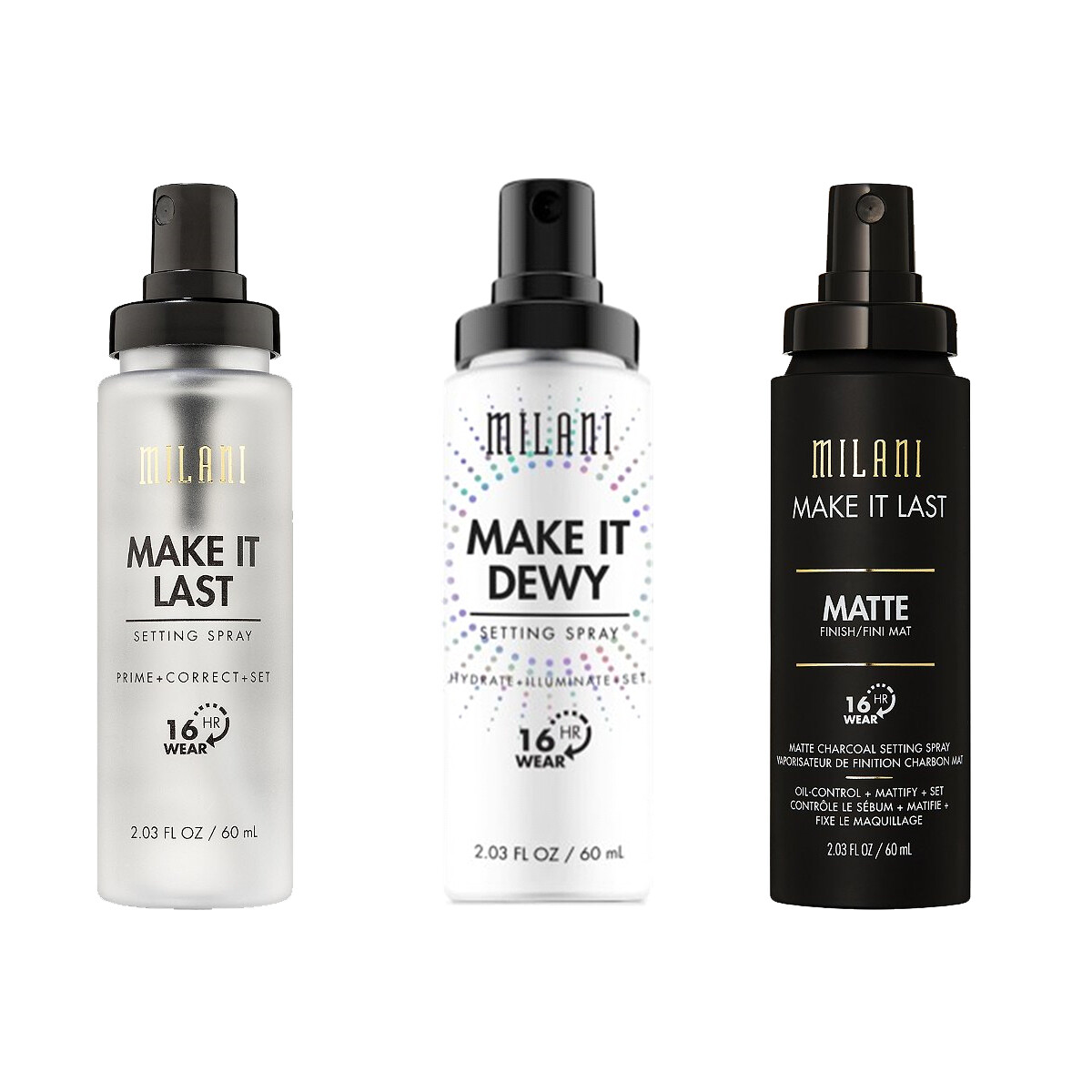 Milani Make it Last / Dewy Prime + Correct + Set Spray Variety 16 Hour Wear  | eBay