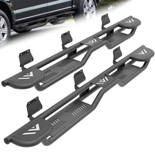 Three Raised Steps Running Boards For 2017-2025 F250 F350 Super Duty Crew Cab