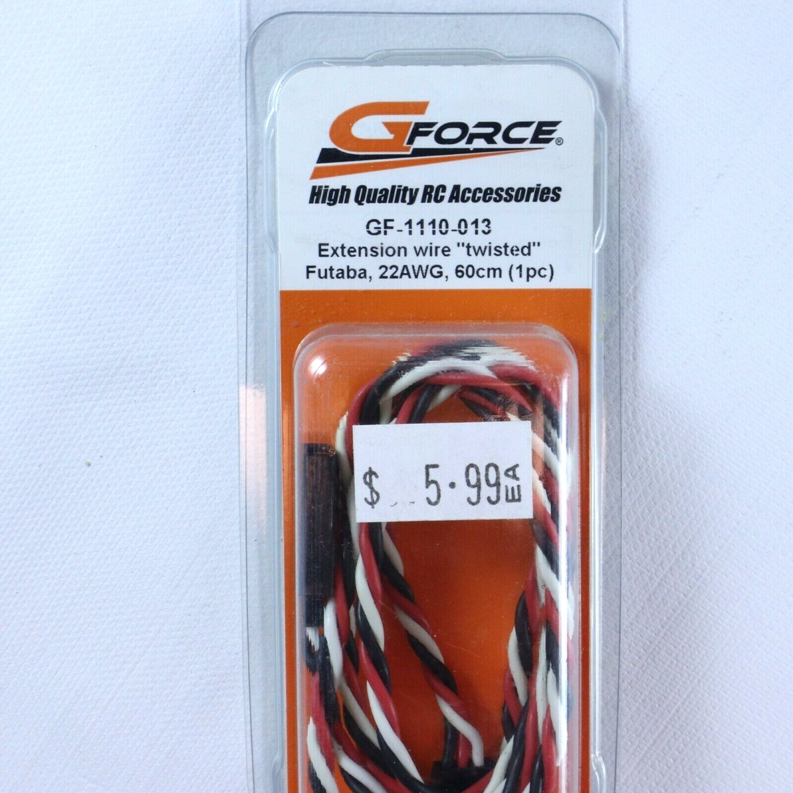 GForce Extension Twisted Wire Lead Futaba 60cm 22AWG GF-1110-013 RC Part