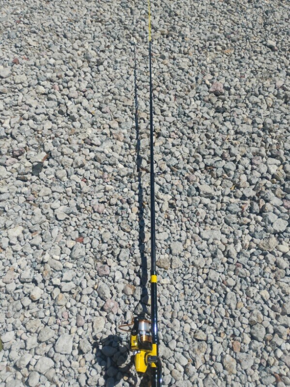 Richcat Fishing Pole WA5000 Travel Rod Reel Extendable Freshwater Yellow Black