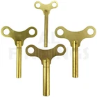 Long shaft winding clock key winged type brass 1.75mm to 6.75mm keys winder tool