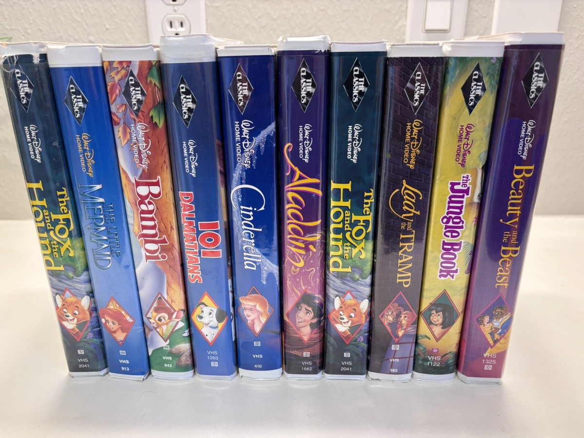 Lot of 20 1990's VHS Disney Masterpiece, Classics, And Black