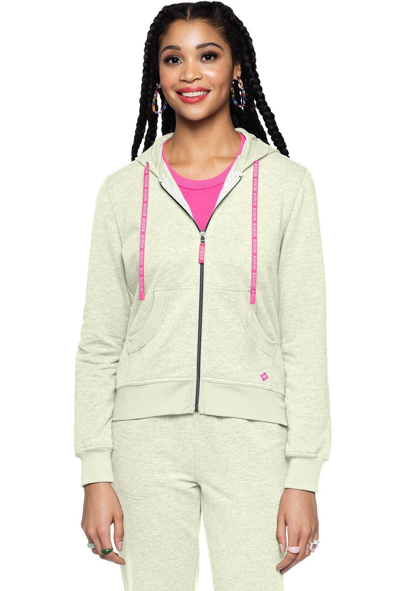 Med Couture Scrub Women Fleece Zip Front Logo Hoodie MC316 SCRM