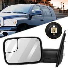 Fits 02-08 Dodge Ram 1500 2500 3500 Tow Power+Heated Driver Side View Mirror