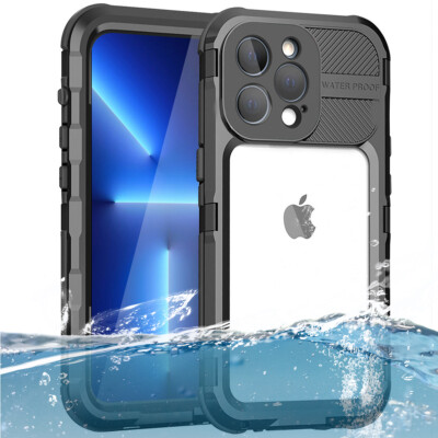Waterproof Case For iPhone 13 Pro Max /13 Pro Shockproof Heavy Duty Metal Cover