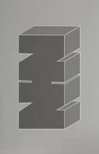 Chryssa, Times Square Fragment #5, Screenprint, signed and numbered in pencil