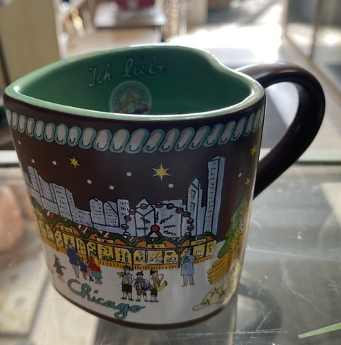 2018 CHRISTKINDLMARKET CHRISTMAS Daley Plaza Souvenir MUG HEART SHAPE