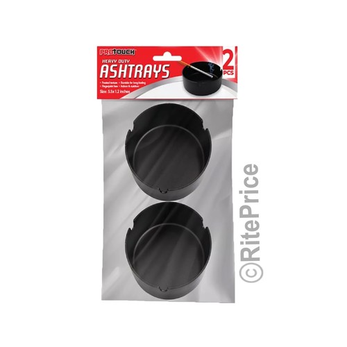 4 PCS Ashtray 3.5" x 1.2" Plastic Round Trash Can Cigarette Tray (2 Pack) - New - Picture 4 of 12