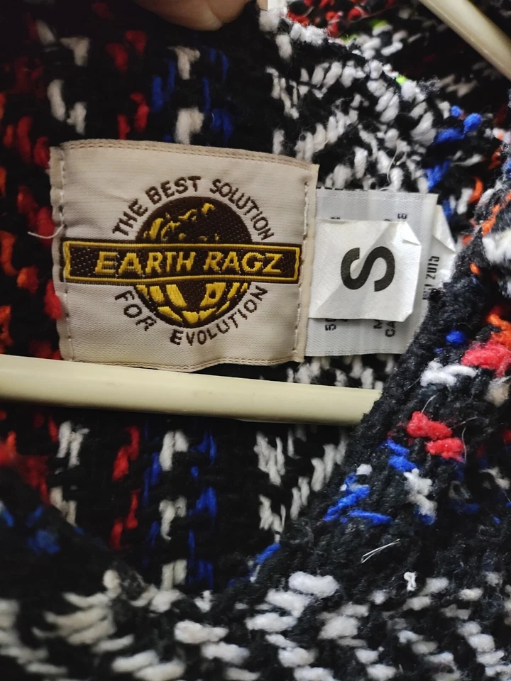 Earth Ragz Baja Hoodie Colorful Boho Small Surfer Girl Hippie Clean Pls Read - Image 2 of 4