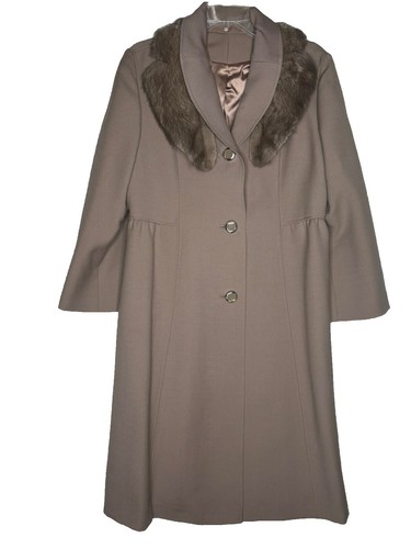 Harve Benard Women 100% Wool Overcoat, Dark Blue, Size 10, made in