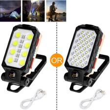 Portable LED Flashlight COB Work Light LED Flashlight US Magnet USB Rechargeable