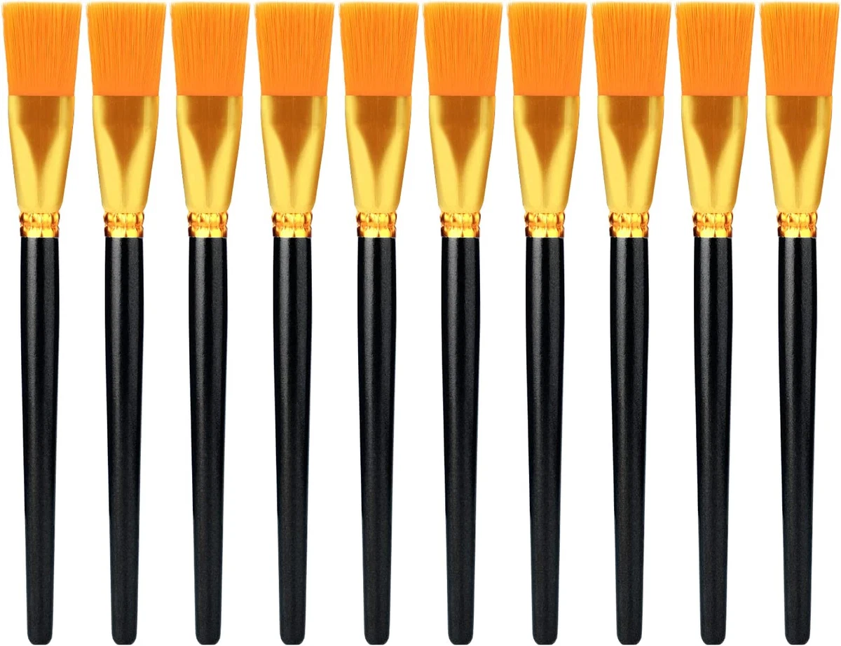 6 Pieces Paint Brush Set, Nylon Acrylic Paint Brushes Small Artist  Paintbrush Watercolour Paint Brushes Oil Paint Brushes for Watercolor  Painting Oil