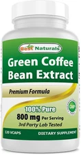 Best Naturals Green Coffee Bean Extract  800mg  120 Vcaps