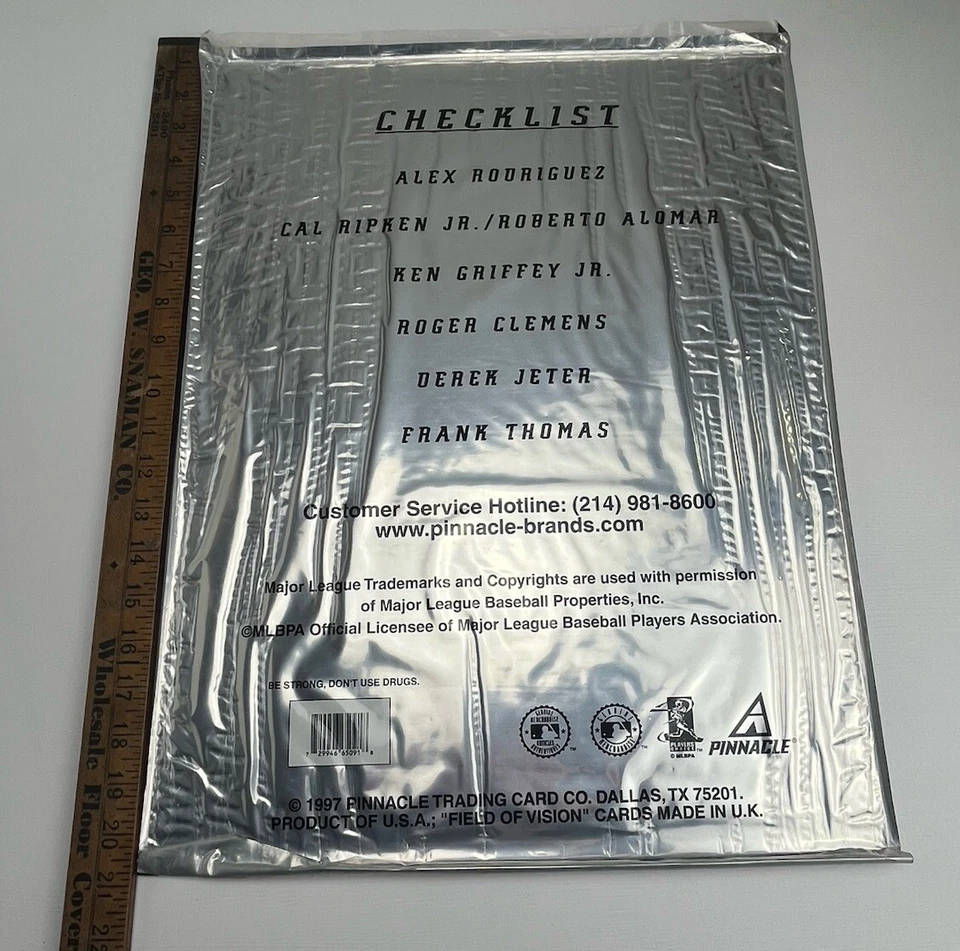 Nueva tarjeta de béisbol Pinnacle Toronto Blue Jays Roger Clemens ENORME 18x13 sin cortar Foto 4 de 4