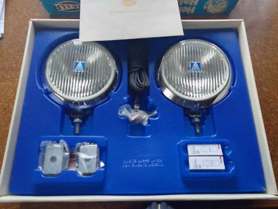 Hella 144 Chrome Halogen Fog Lights Vintage Car