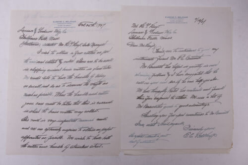 1927 Lamson Goodnow Eugene C Belknap Worcester MA Clark Letters Ephemera P447B - Picture 1 of 4