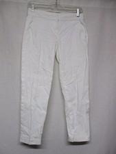 Tommy Hilfiger Women's Bright White Textured Ankle Pants Size 2 STD1