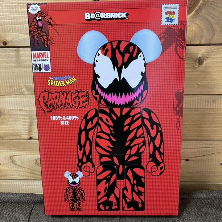 MEDICOM TOY BE@RBRICK SPIDER-MAN Spiderman CARNAGE 400% & 100