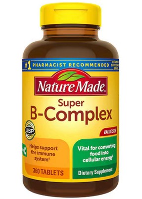 Super B Complex with Vitamin C Nature Made 360 Tablets Exp 6/2026