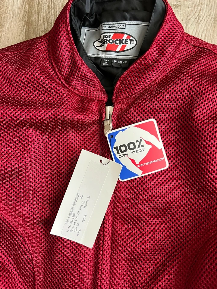 JOE ROCKET RED WINE TECH CLEO MOTORCYCLE JACKET-WOMEN'S LARGE-NEW NWT - Image 3 of 4