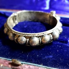 ethnic tribal bangle sterling silver