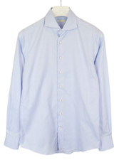 SUITSUPPLY Custom Made Extra Slim Fit Formal Shirt Men's 39 / 15 1/2 Blue