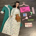 Vintage Barbie Clone Nightgown, Robe & Accessories Lot - 1960s Doll Clothes