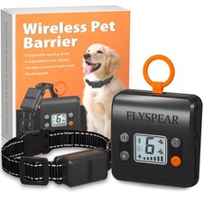 Wireless Pet Barrier - Rechargeable Indoor Barrier with 6 Adjustable Range Ra...