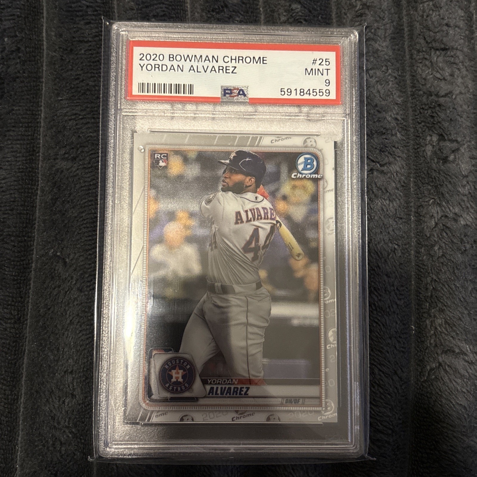 2020 BOWMAN CHROME ROOKIE YORDAN ALVAREZ RC PSA 9 HOUSTON ASTROS #25